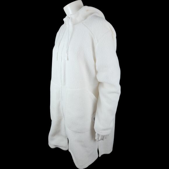 Muk Luk Teddy Bear Sherpa Lounger with Hood White Large NWT - Picture 8 of 15